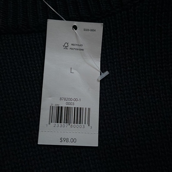 NWT Banana Republic Bobble Crewneck Sweater knotted SZ L cotton blend - Picture 9 of 9